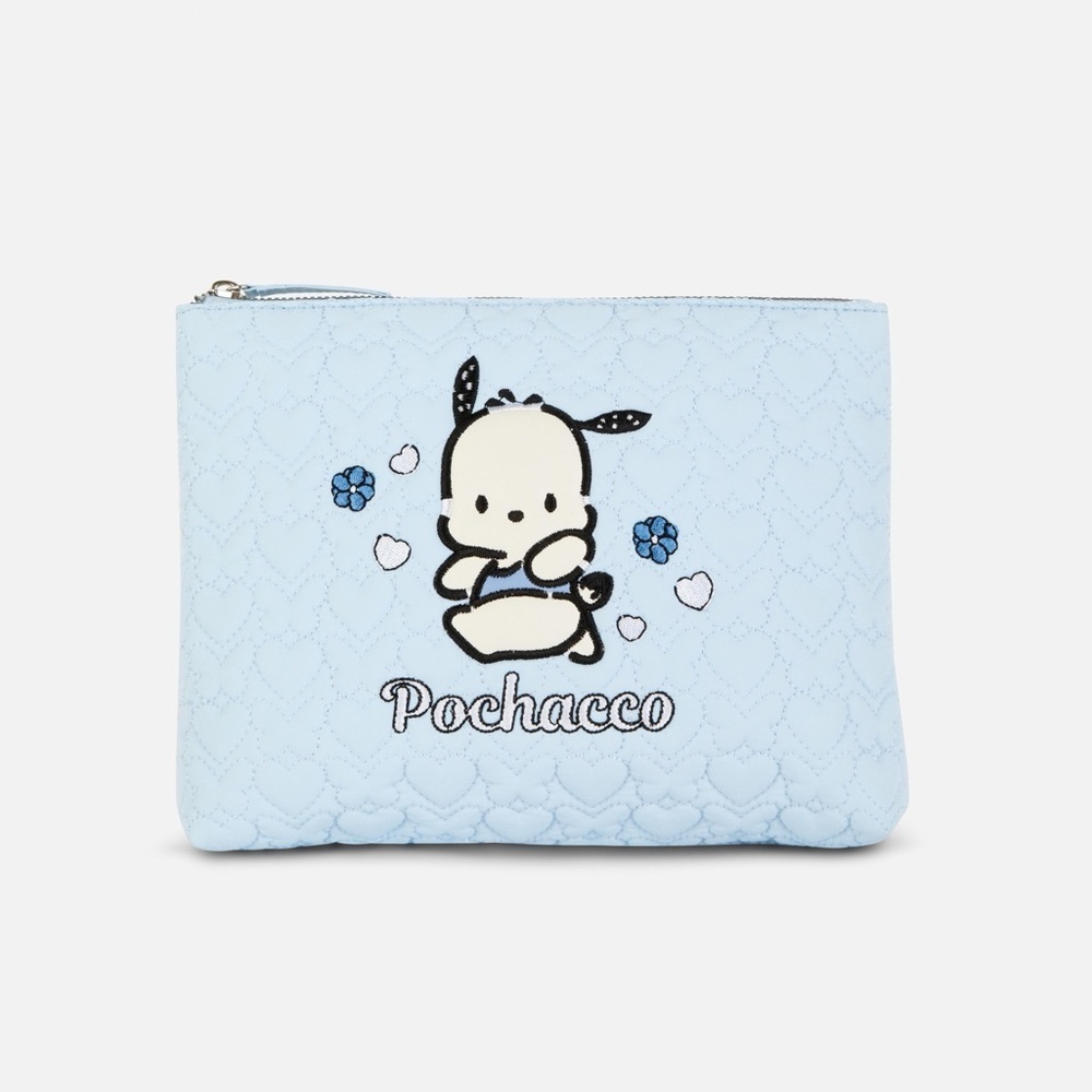 Primark Pochacco Quilted Cosmetic Bag – Light Blue – NWT